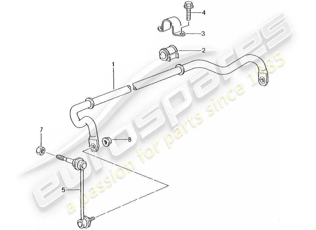 porsche 2004 (996 turbo / gt2) stabilizer part diagram