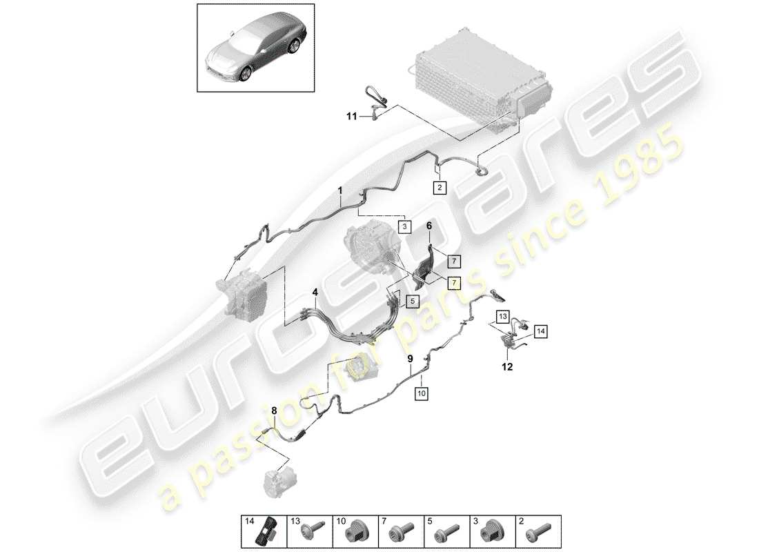 porsche 2019 (panamera 971-1) wiring harnesses part diagram