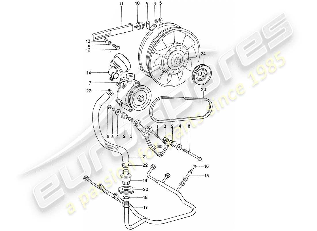 porsche 1975 (911) air injection part diagram