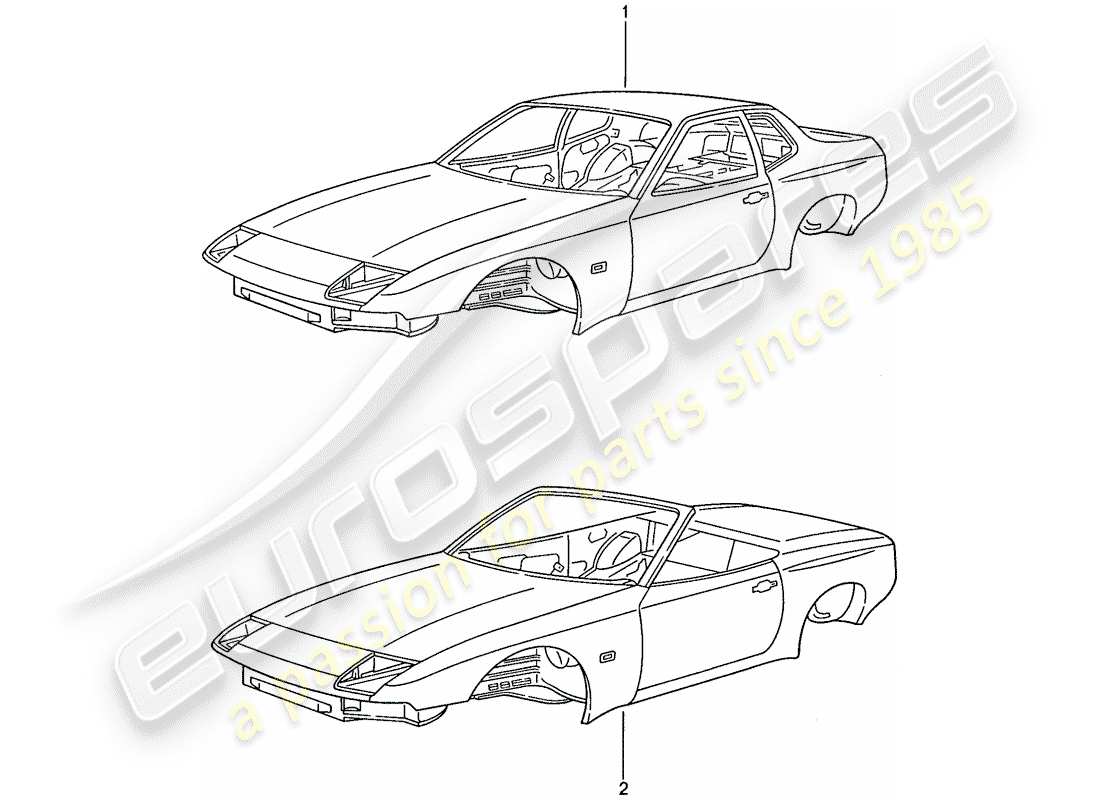 porsche 944 (1991) car body parts diagram
