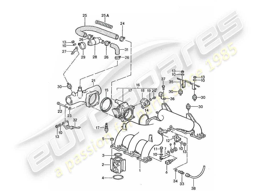 porsche 1987 (959) mixture preparation 1 parts diagram