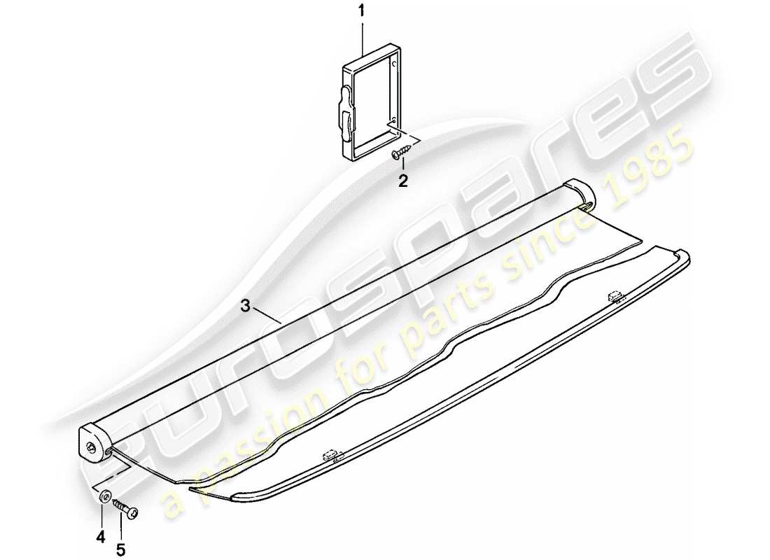 porsche 1979 (924) luggage compartment cover parts diagram
