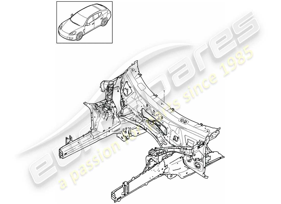 porsche 2014 (panamera 970) front end part diagram