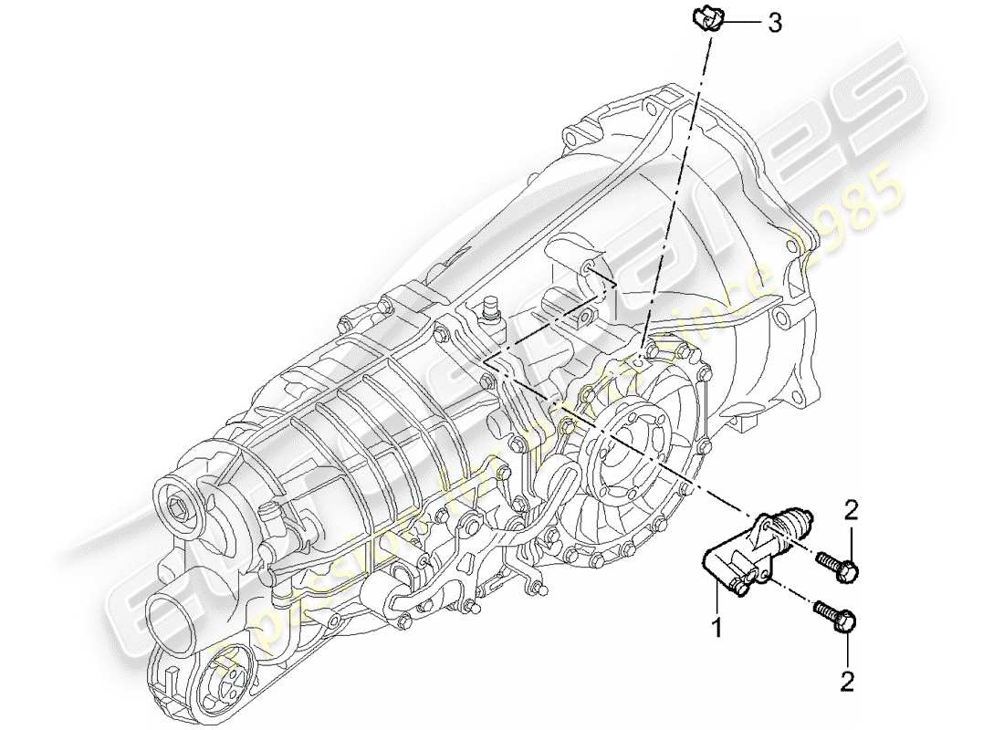 porsche 997 (2008) clutch release parts diagram