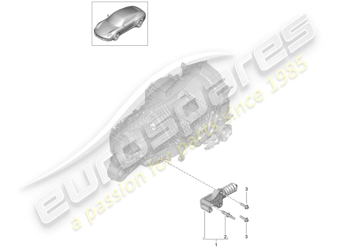 porsche 991 (2015) clutch release parts diagram