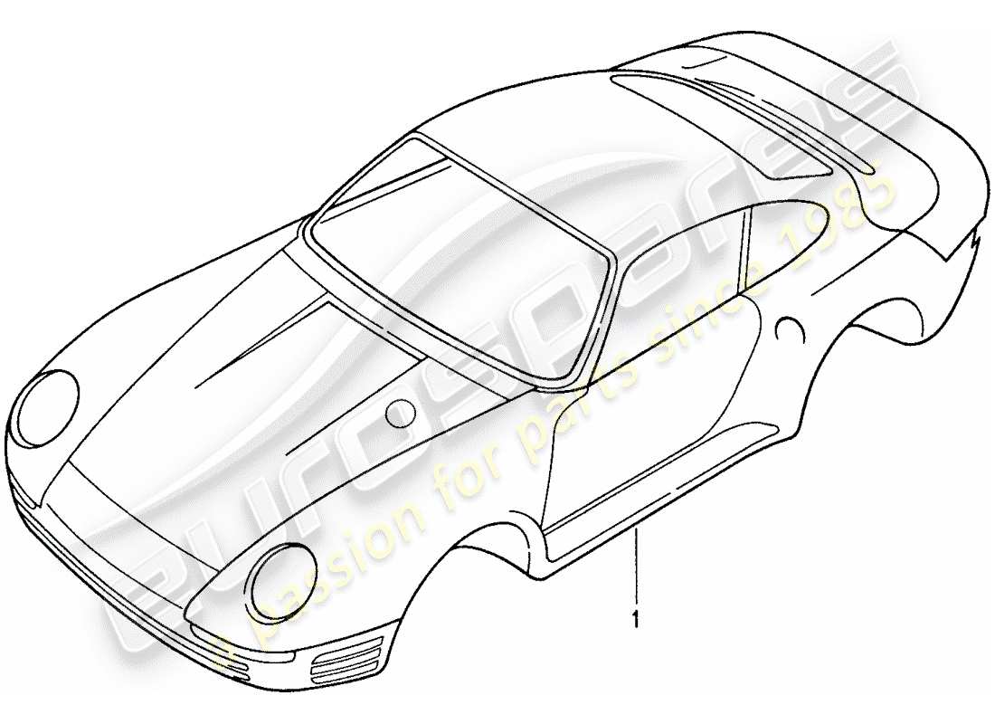 porsche 1987 (959) car body part diagram