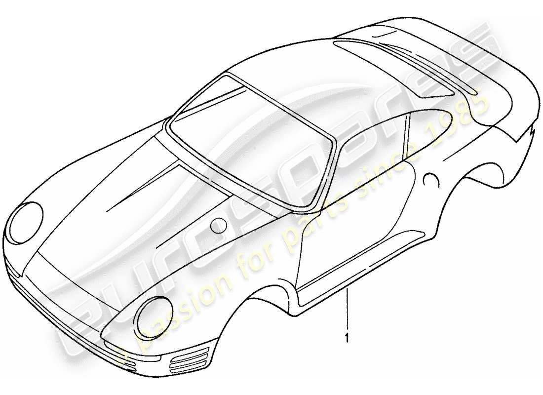 porsche 959 (1987) car body parts diagram