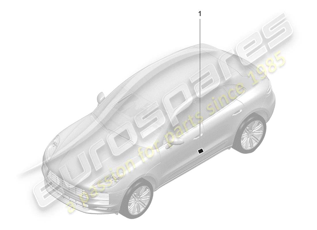porsche 2020 (macan) tire pressure part diagram
