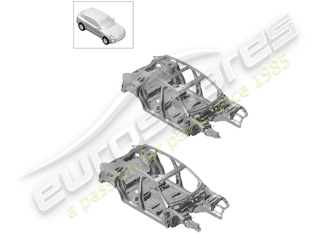 porsche 2015 (macan) car body parts diagram