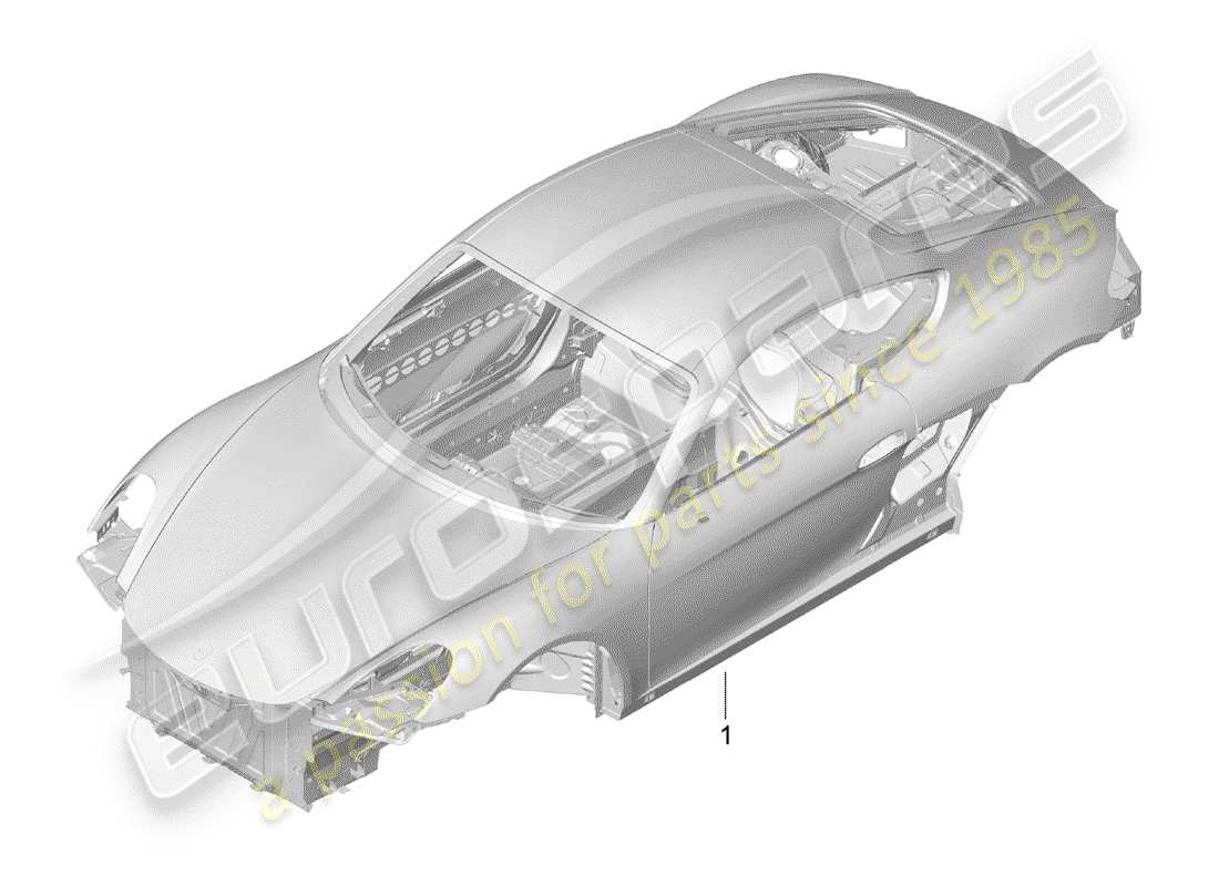 porsche 2016 (981 cayman) car body part diagram