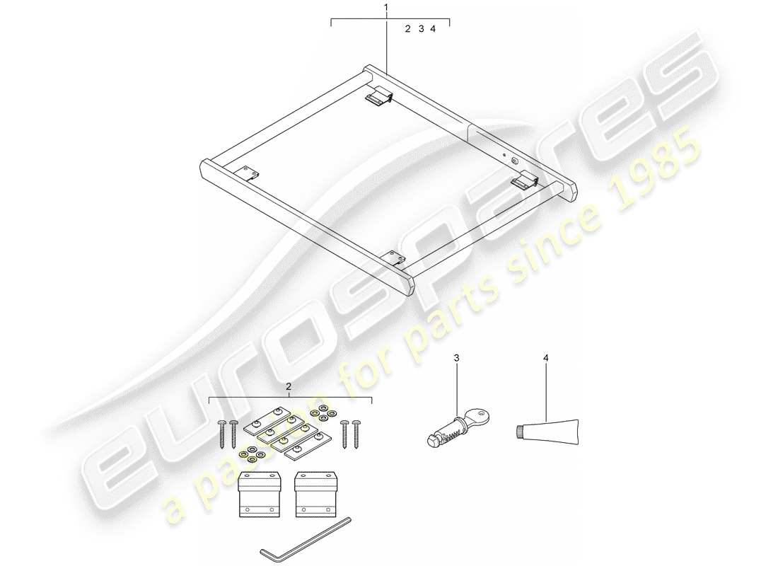 porsche 2009 (tequipment cayenne) loading aid for part diagram