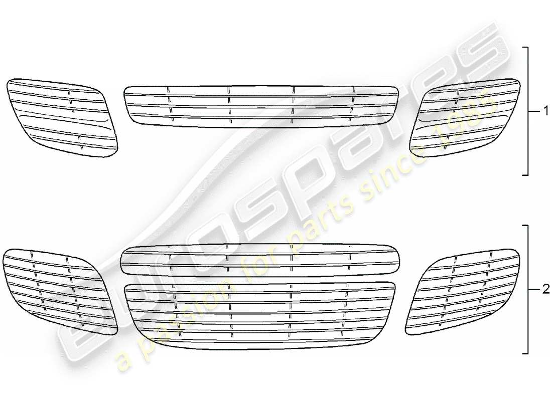porsche 2009 (tequipment cayenne) ventilation grille part diagram