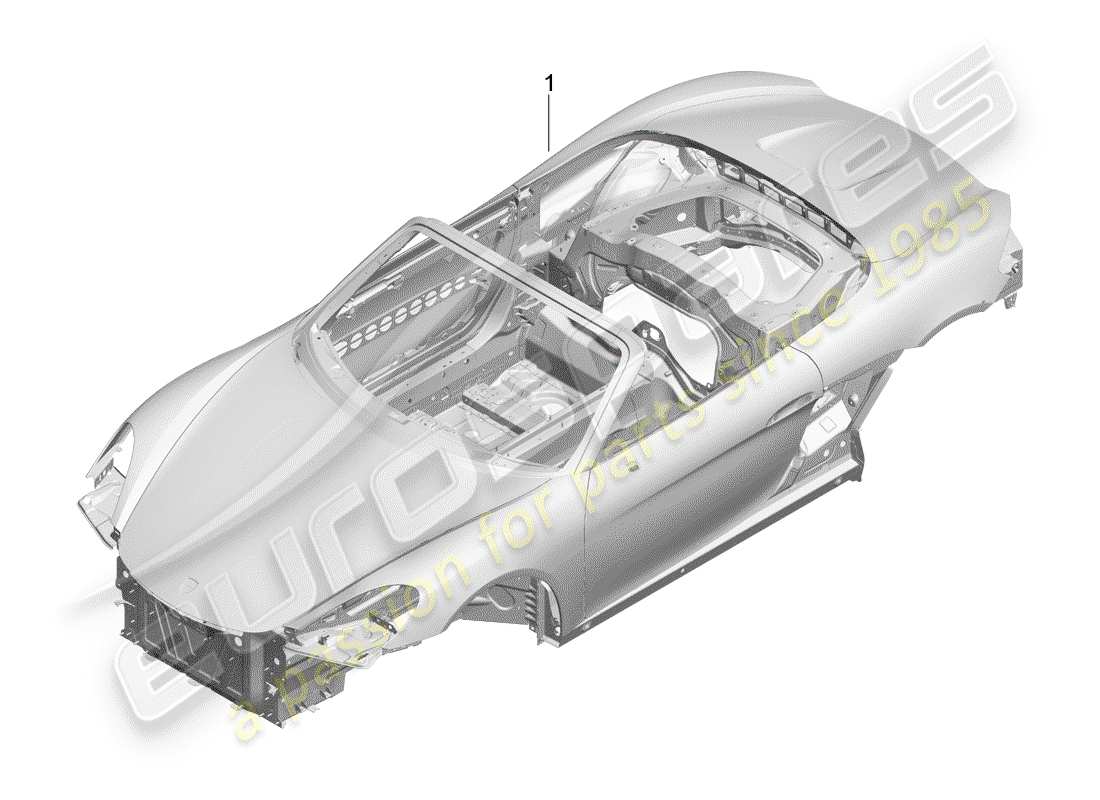 porsche 2019 (718 boxster) car body part diagram