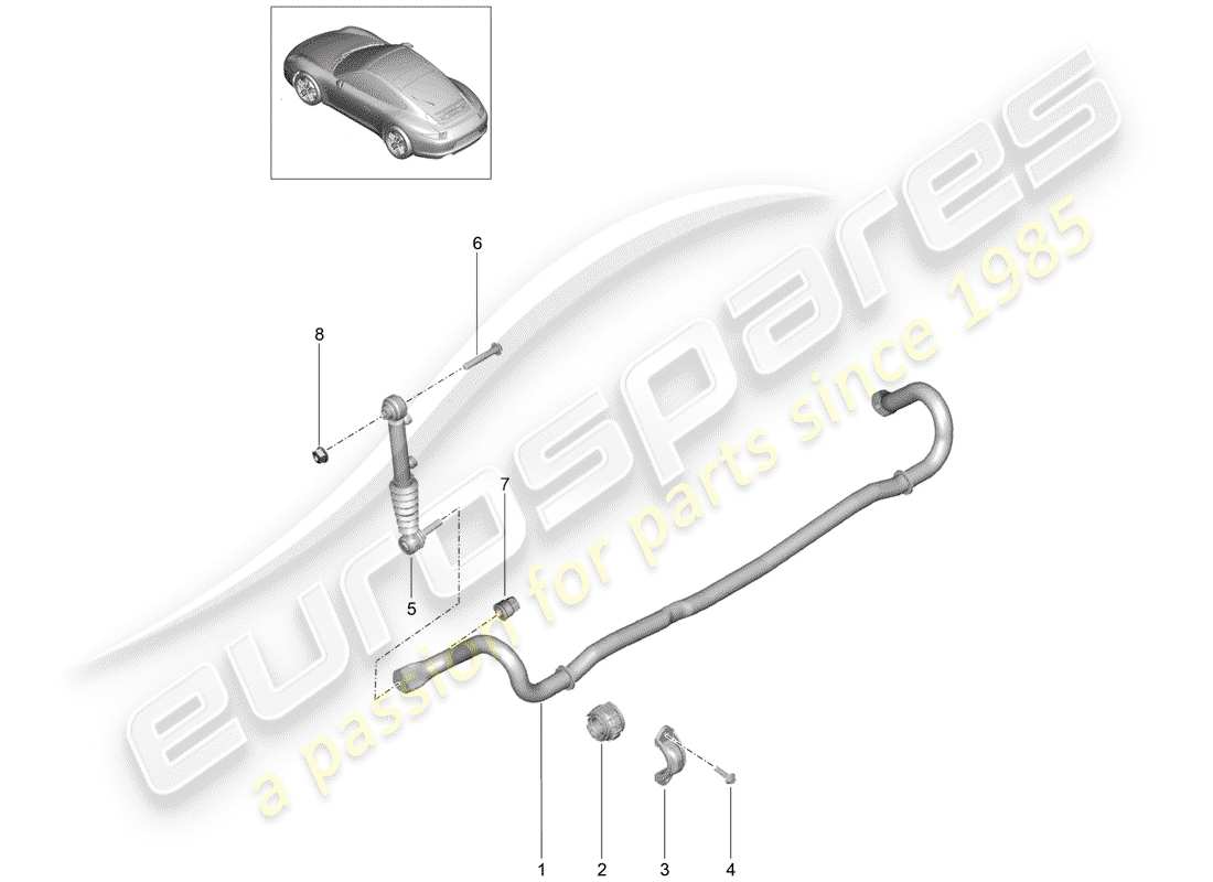 porsche 2012 (991-1) stabilizer part diagram