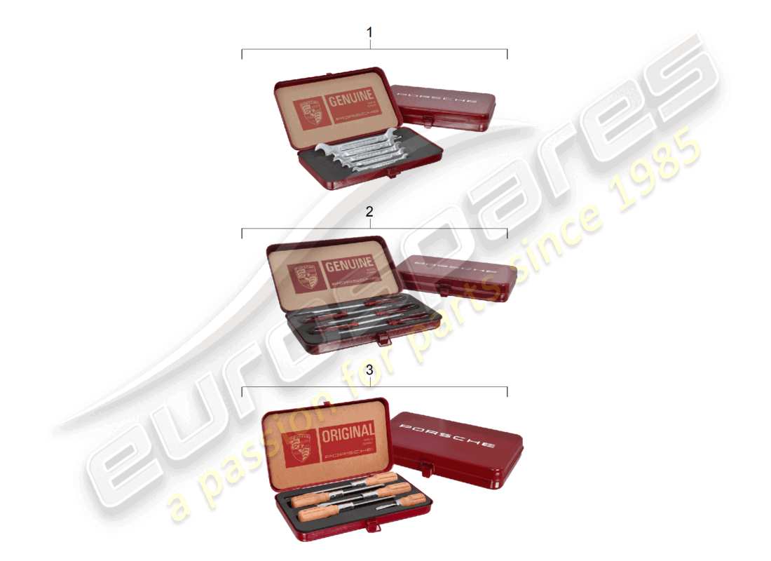 porsche 1998 (986 boxster) tool kits parts diagram