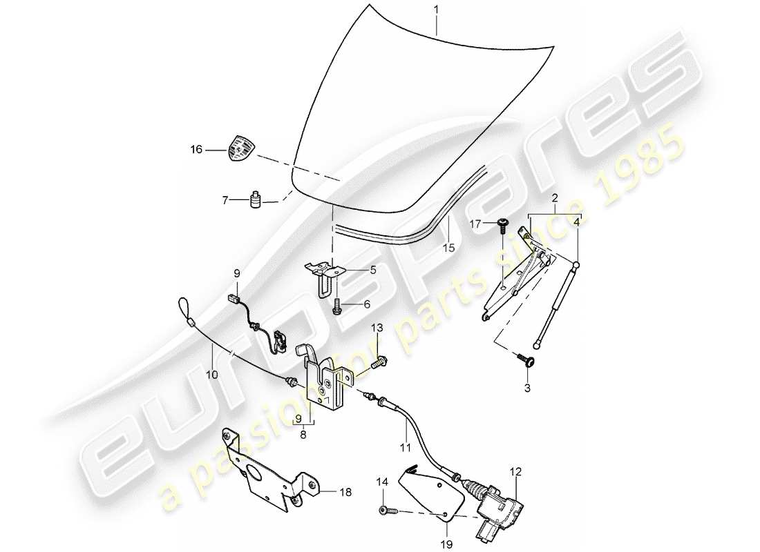 porsche 2004 (carrera gt) cover part diagram
