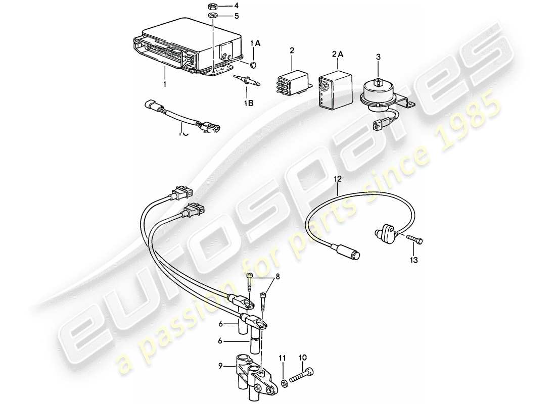 porsche 1985 (911) engine electrics 3 - technical information - 1/85 gr. 2 part diagram