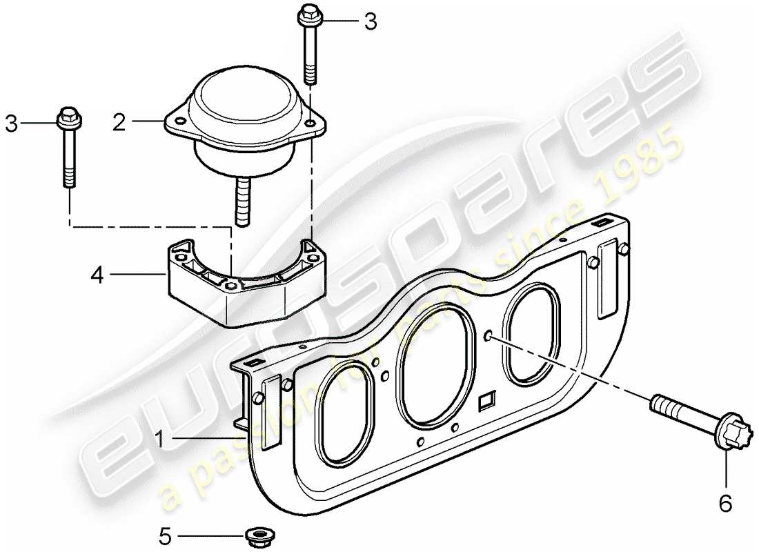 porsche 2009 997-2 turbo / gt2 engine suspension part diagram