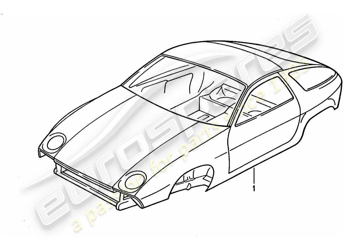 porsche 1992 (928) car body part diagram