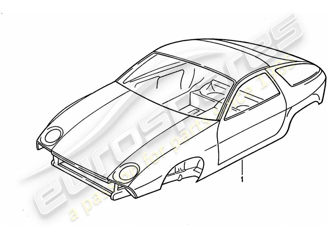 porsche 928 (1992) car body parts diagram