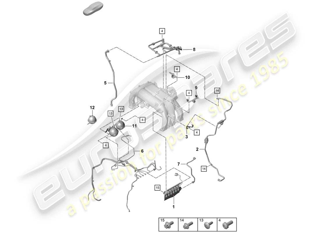 porsche 2019 (718 boxster spyder) vacuum system part diagram