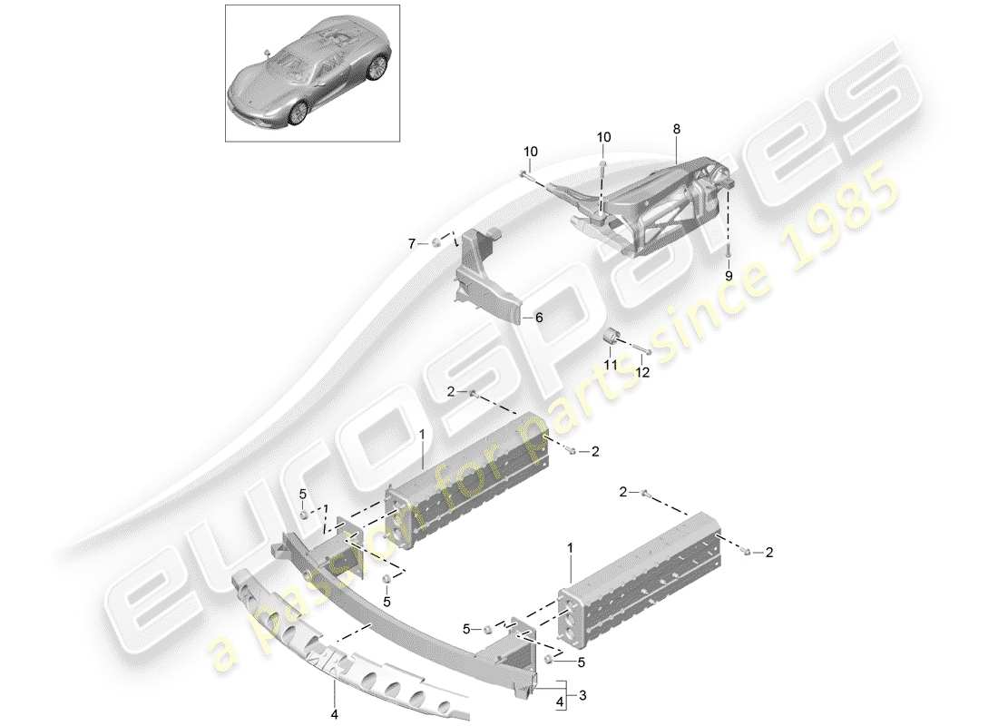 porsche 2015 (918 spyder) front end part diagram