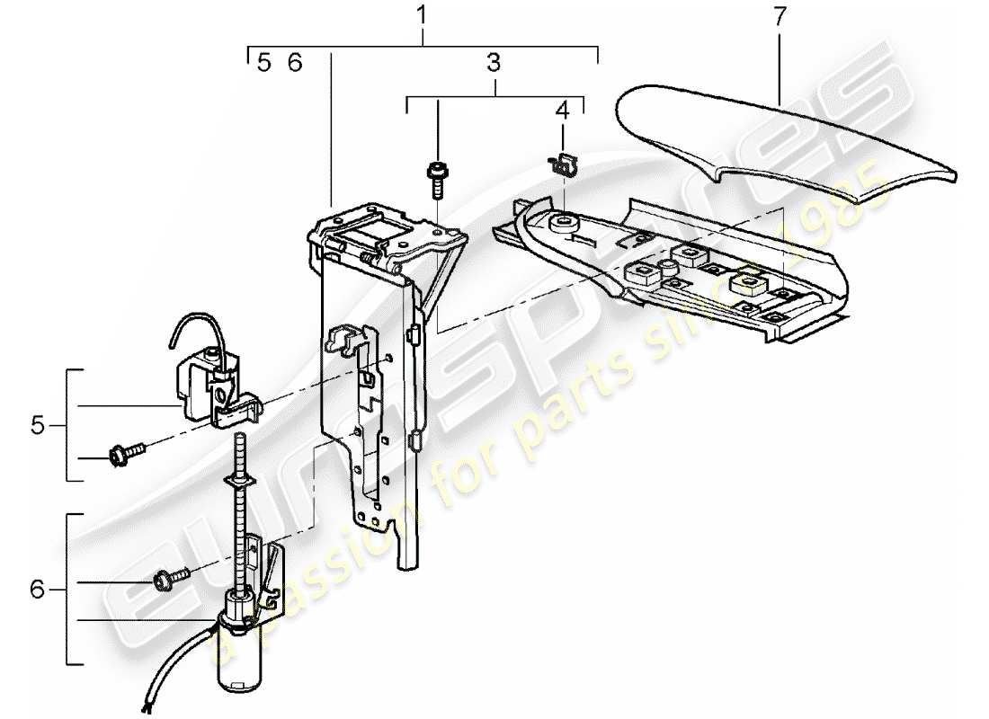 porsche 2005 (997-1) flap part diagram