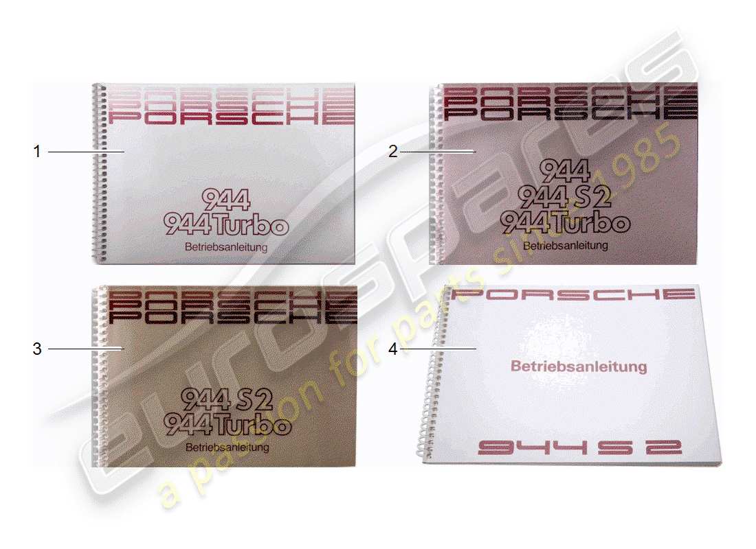 porsche 1961 (after sales literature) instruction manual parts diagram