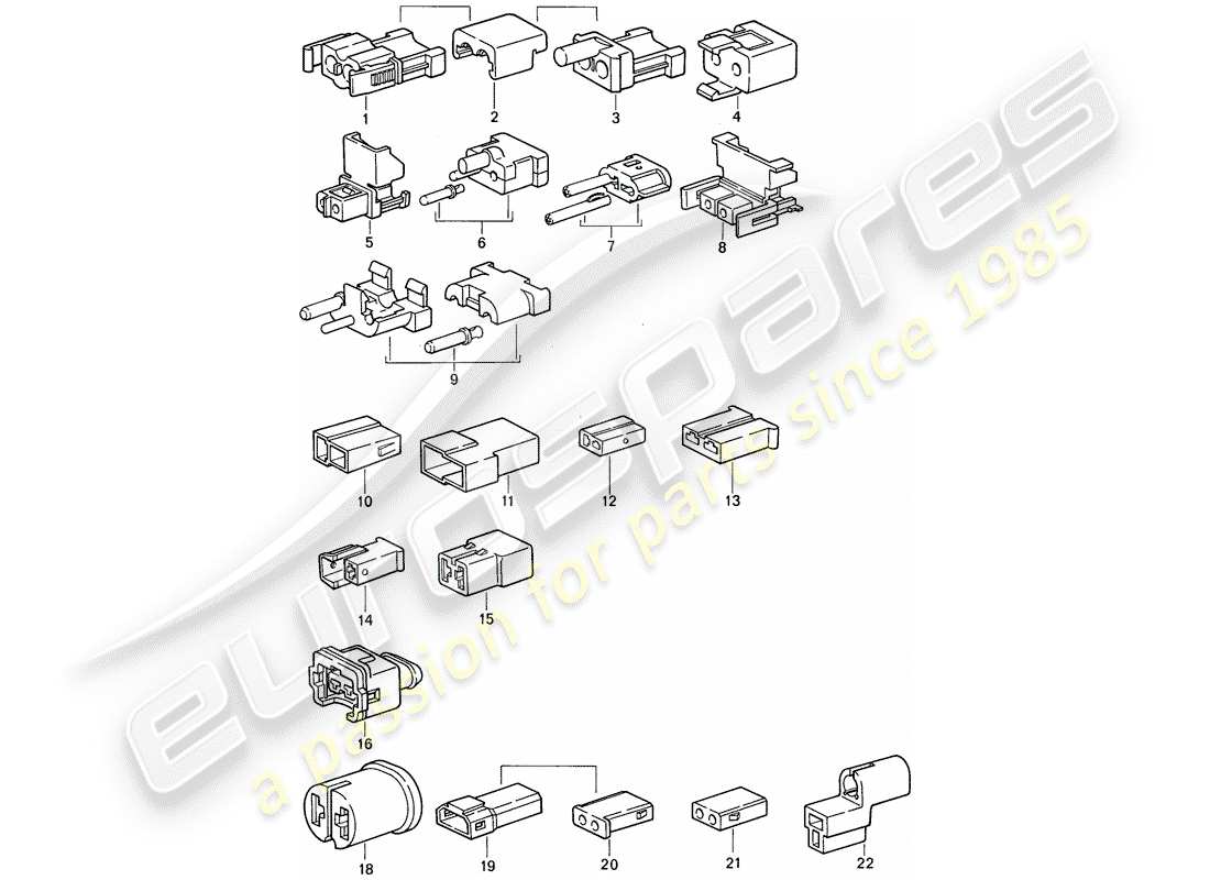 porsche 1983 (911) connector housing part diagram