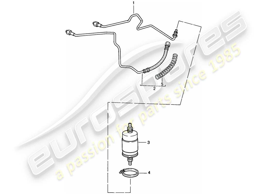 porsche 1987 (911) fuel system part diagram