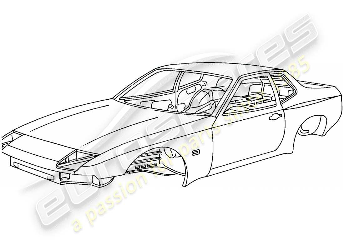 porsche 1986 (944) car body part diagram