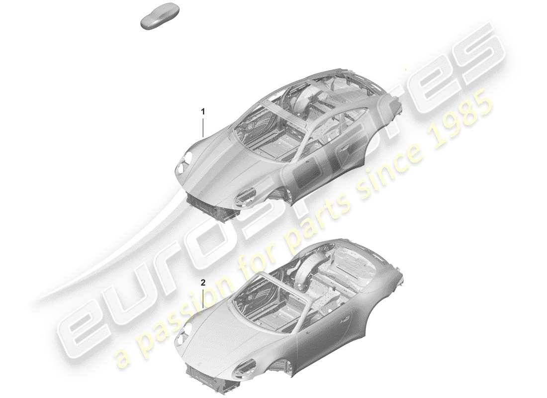 porsche 2020 (992-1) car body part diagram