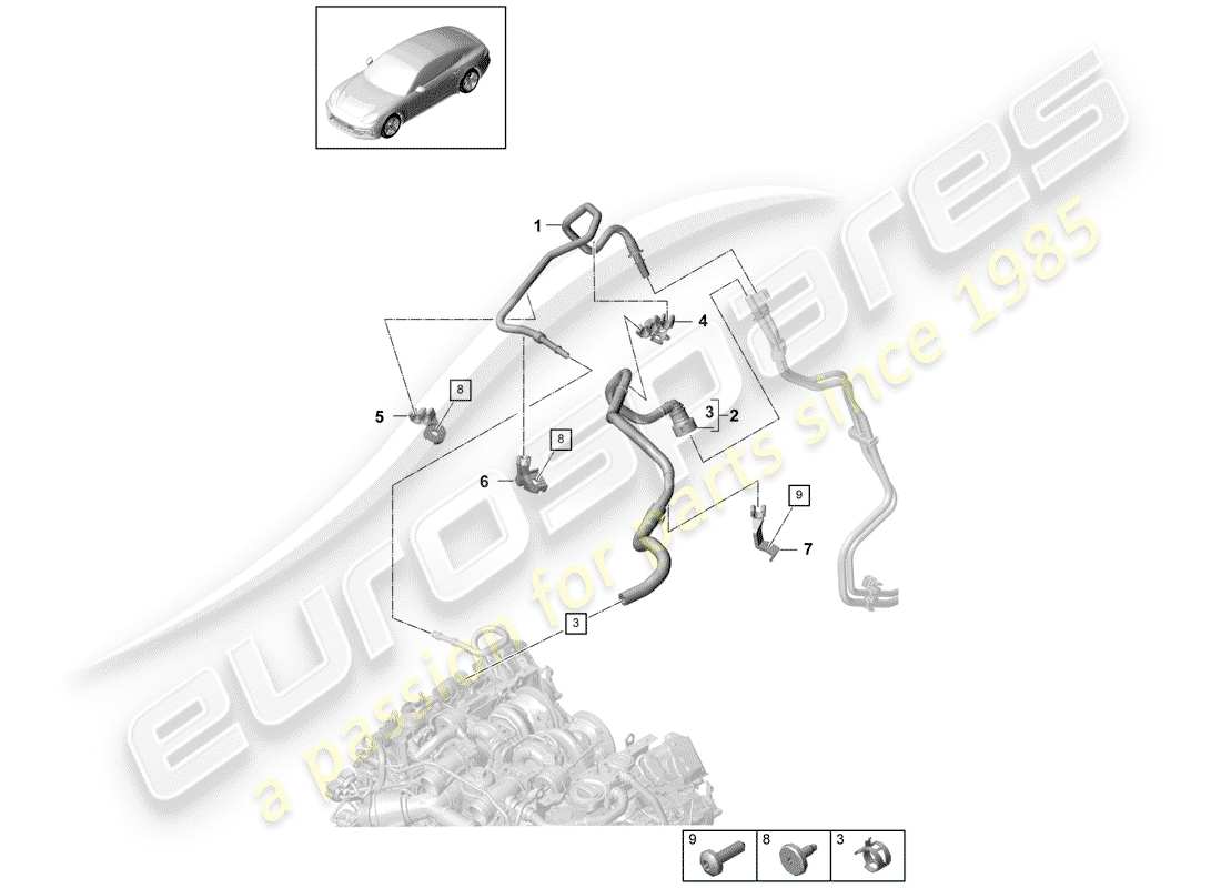 porsche 2020 (panamera 971-1) fuel line parts diagram