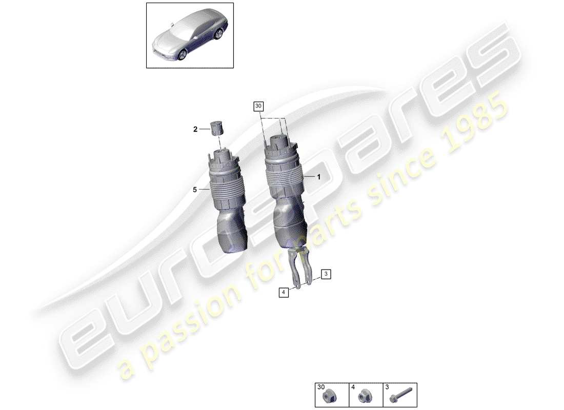porsche 2020 (panamera 971-1) air spring parts diagram