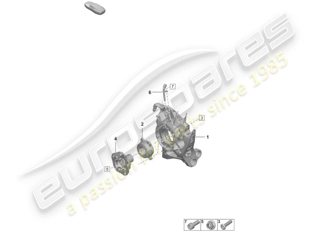 porsche 2020 (992-1) rear axle parts diagram