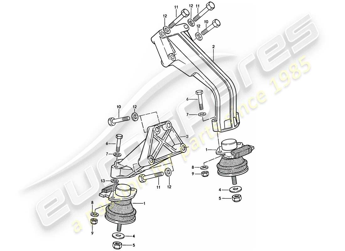 porsche 1986 (944) engine suspension parts diagram