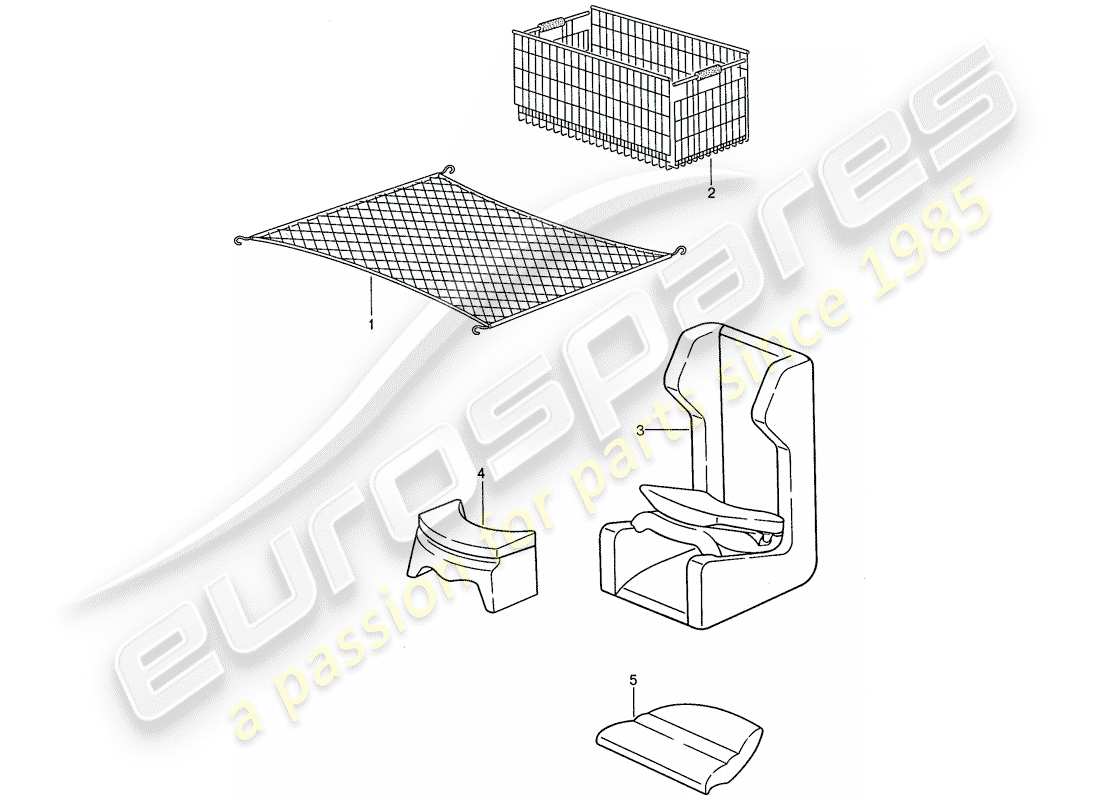 porsche 1989 (944) accessories parts diagram