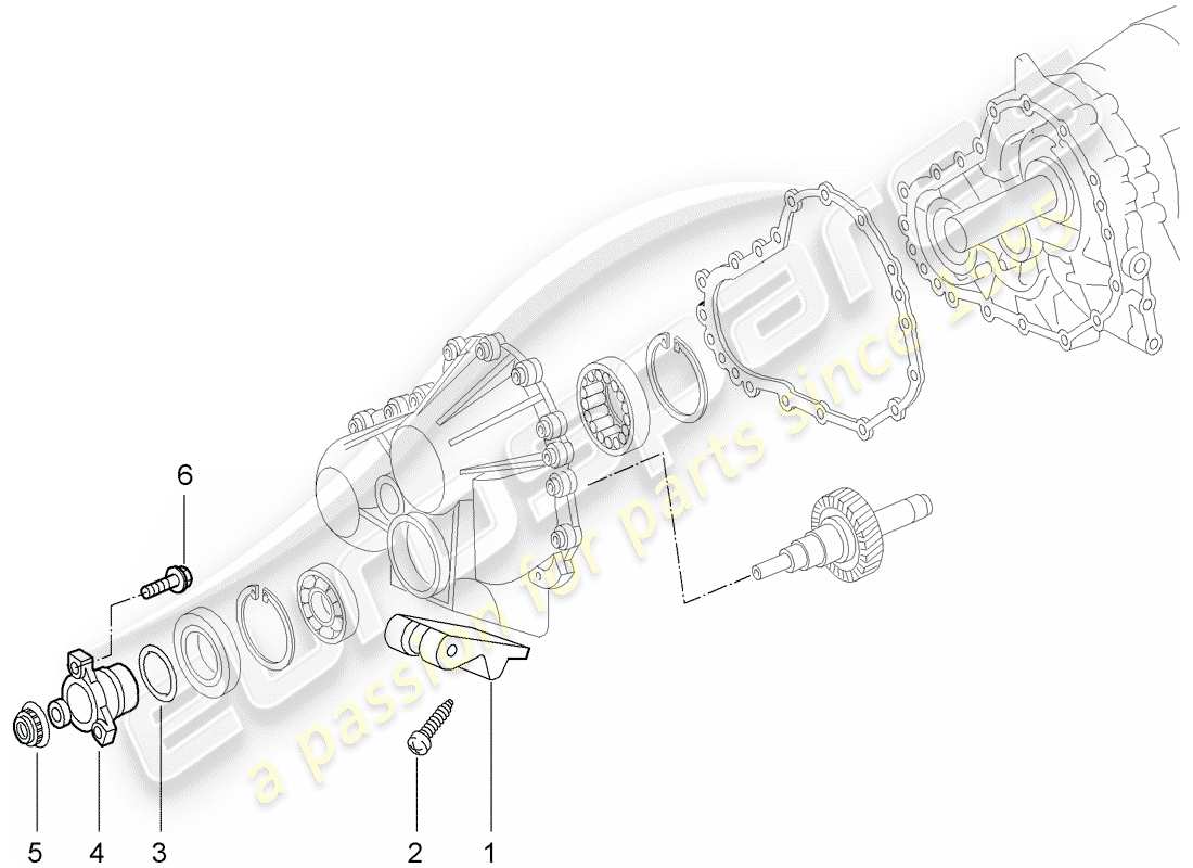 porsche 2004 (996 turbo / gt2) tiptronic - all-wheel - driving mechanism part diagram
