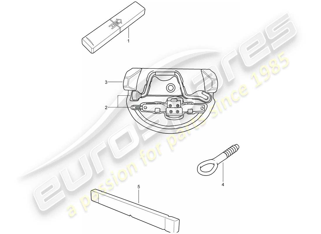porsche 2012 (997-2 turbo / gt2 rs) tool part diagram