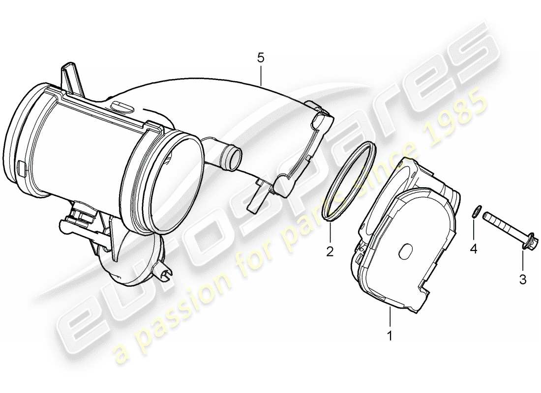 porsche 2006 (987 boxster) throttle body part diagram