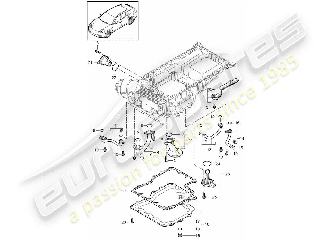 porsche 2013 (panamera 970) intake manifold parts diagram
