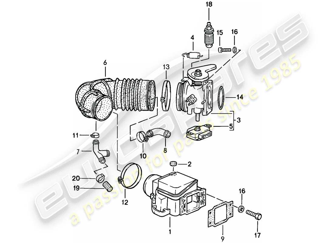 porsche 1986 (944) l-jetronic - 1 parts diagram