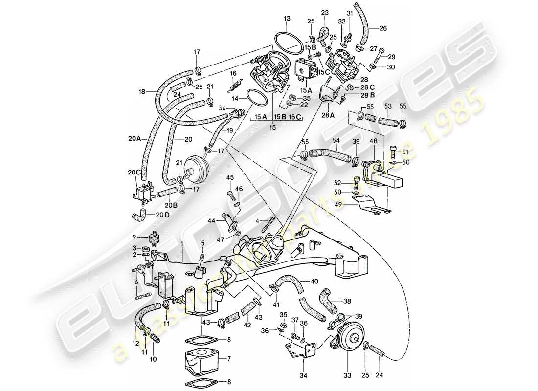 porsche 1984 (911) for - k-jetronic i parts diagram