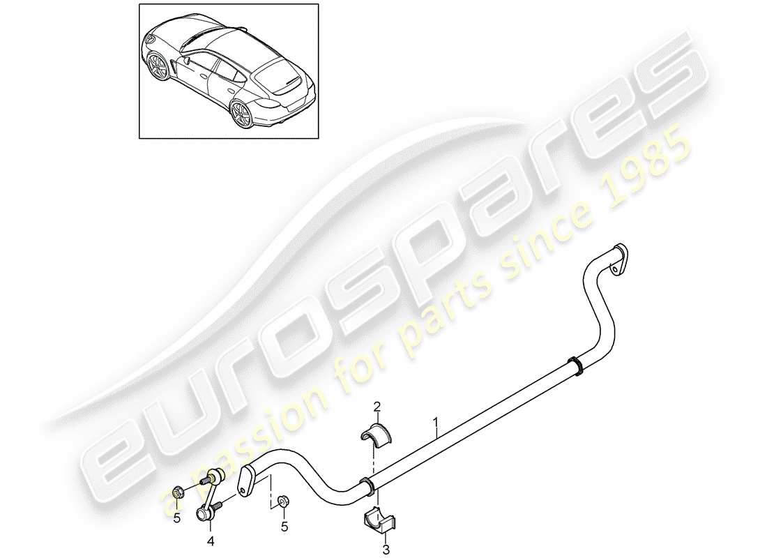 porsche 2016 (panamera 970) stabilizer parts diagram