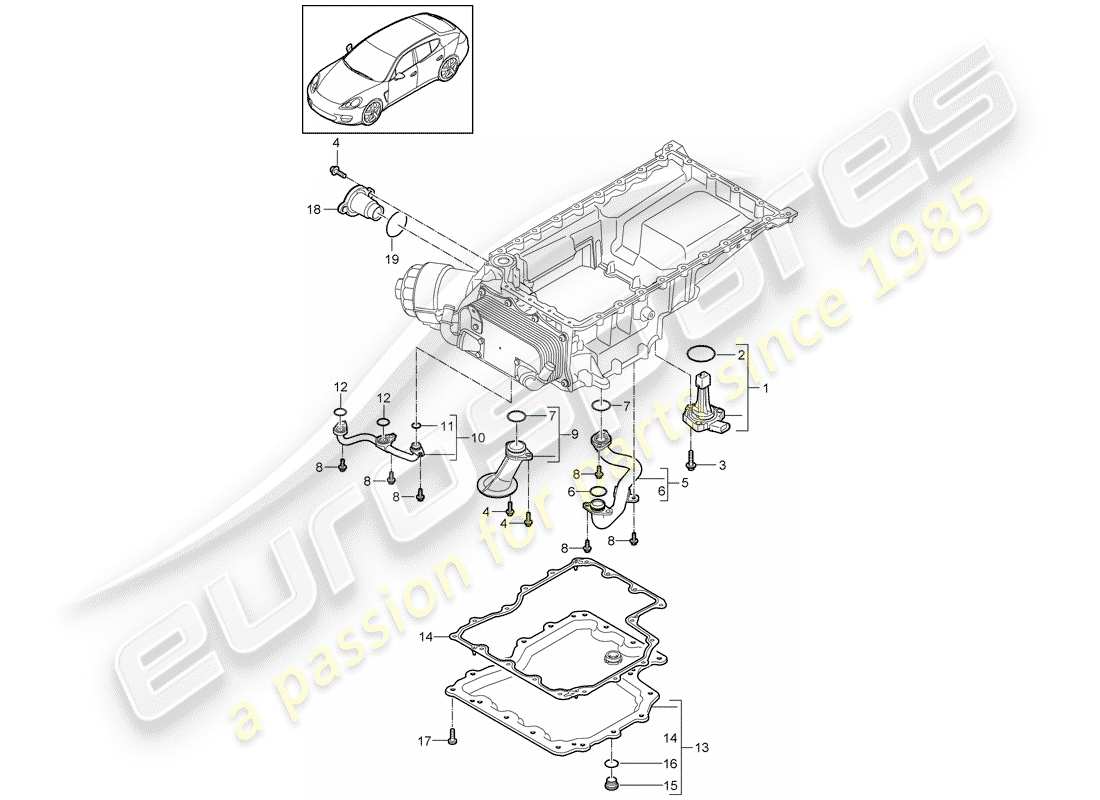 porsche panamera 970 (2013) intake manifold part diagram