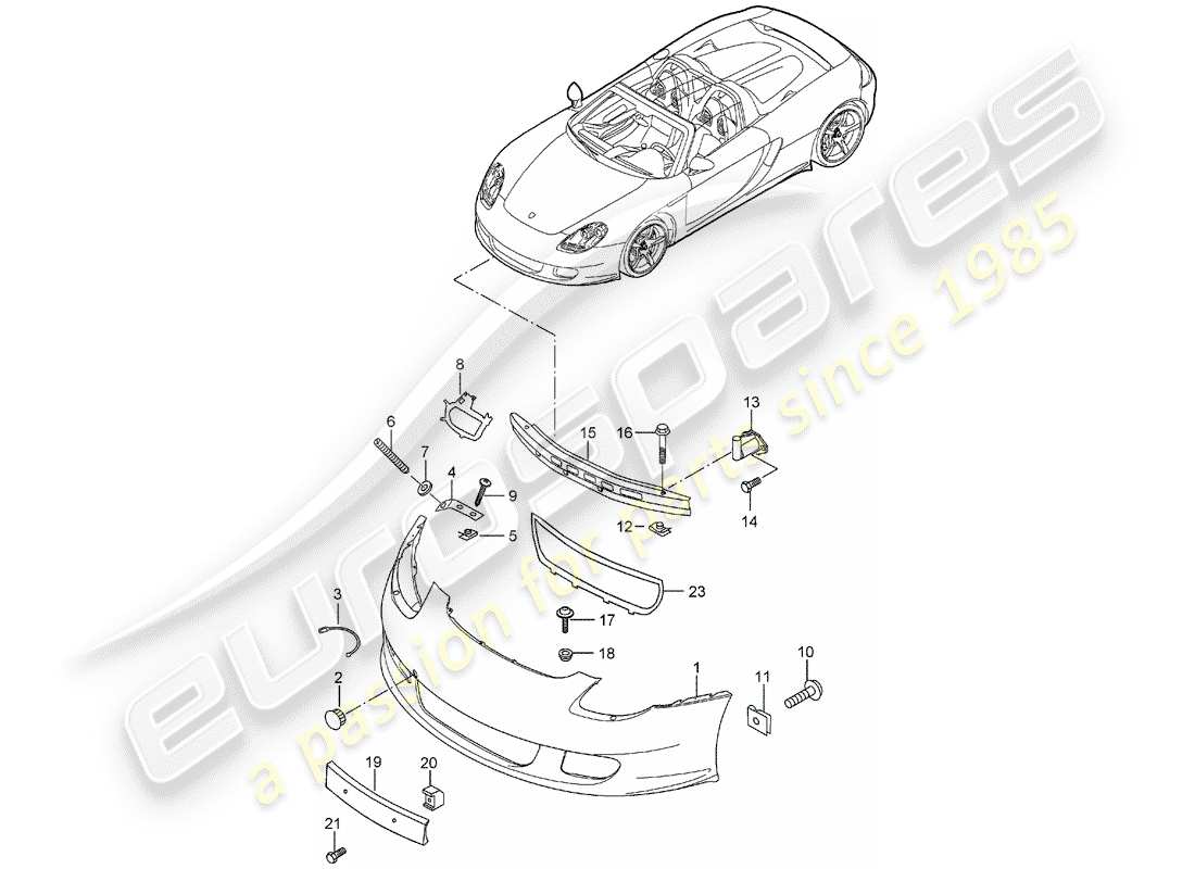 porsche 2006 (carrera gt) bumper part diagram