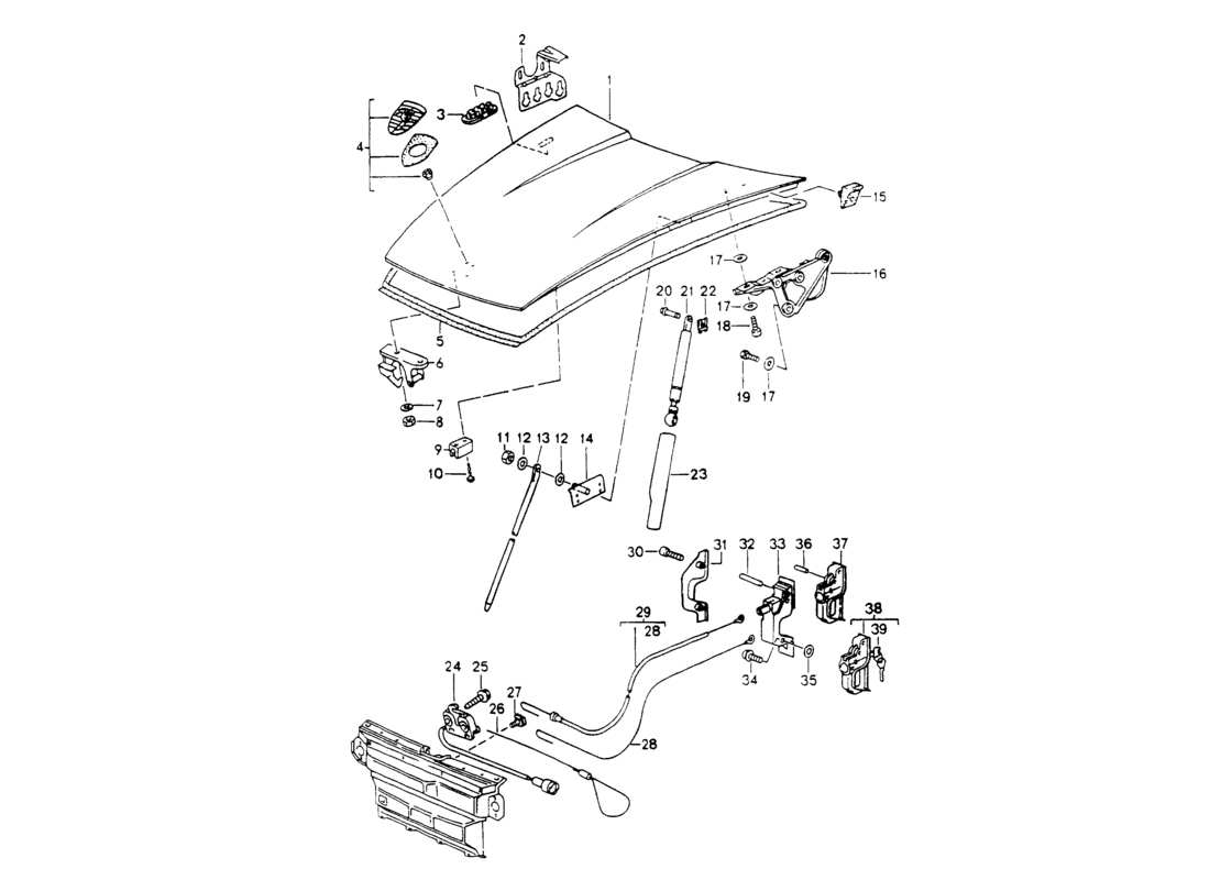 porsche 1994 (964) cover part diagram