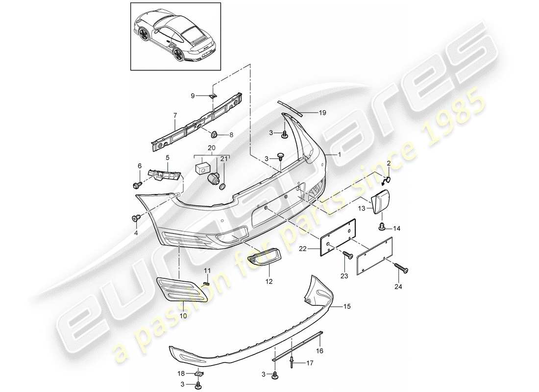 porsche 2012 (997-2 turbo / gt2 rs) lining part diagram