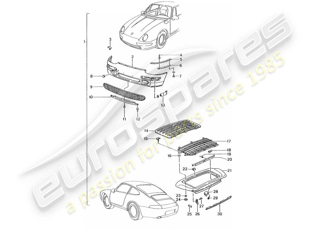 porsche tequipment catalogue (1996) aerokit parts diagram