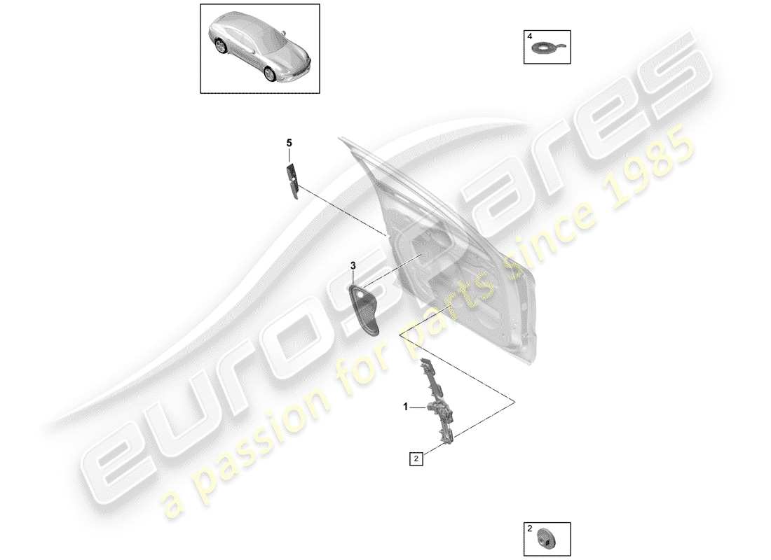 porsche 2020 (panamera 971-1) window regulator part diagram